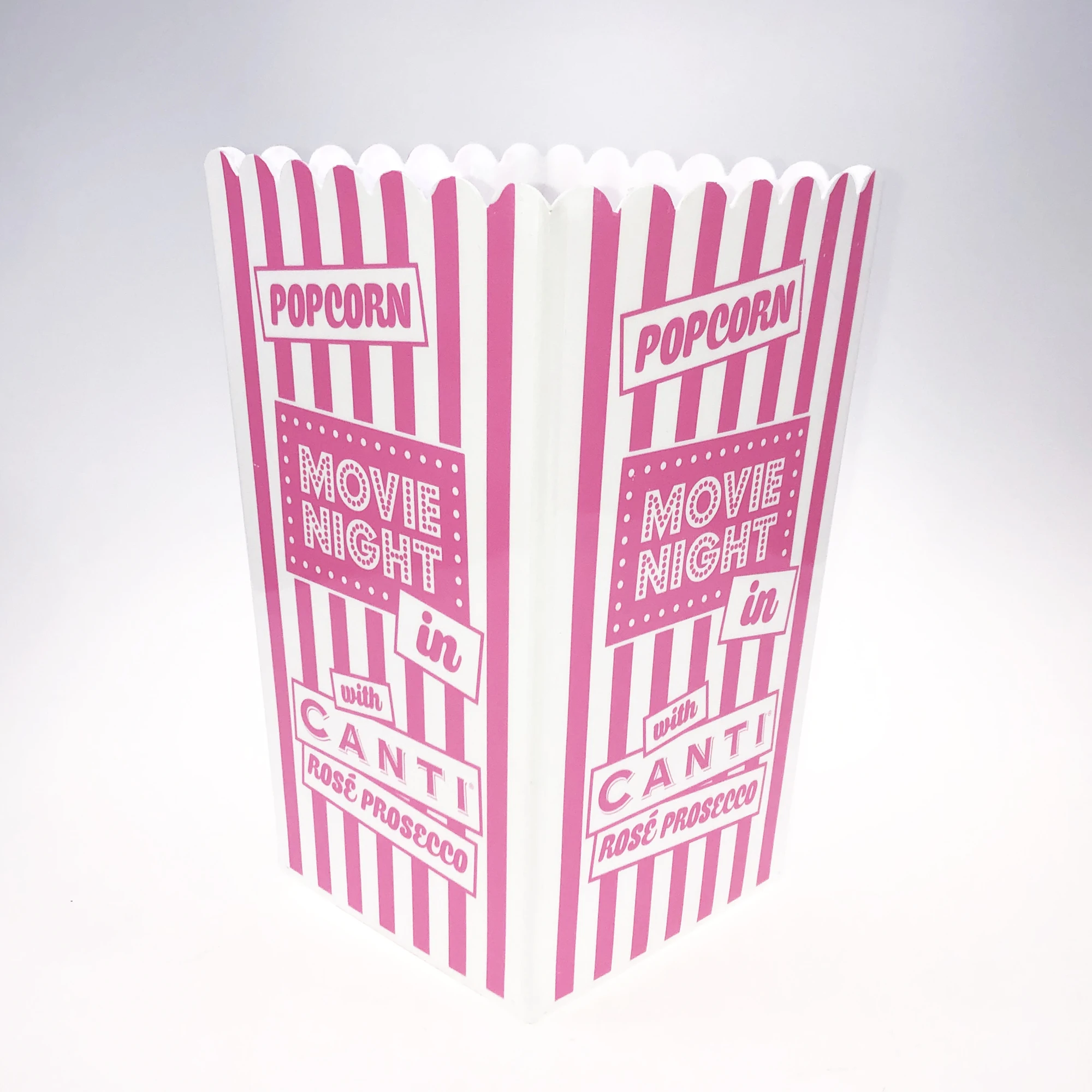 personalized Open-top Reusable popcorn bucket plastic popcorn packaging favor boxes Containers For party wedding