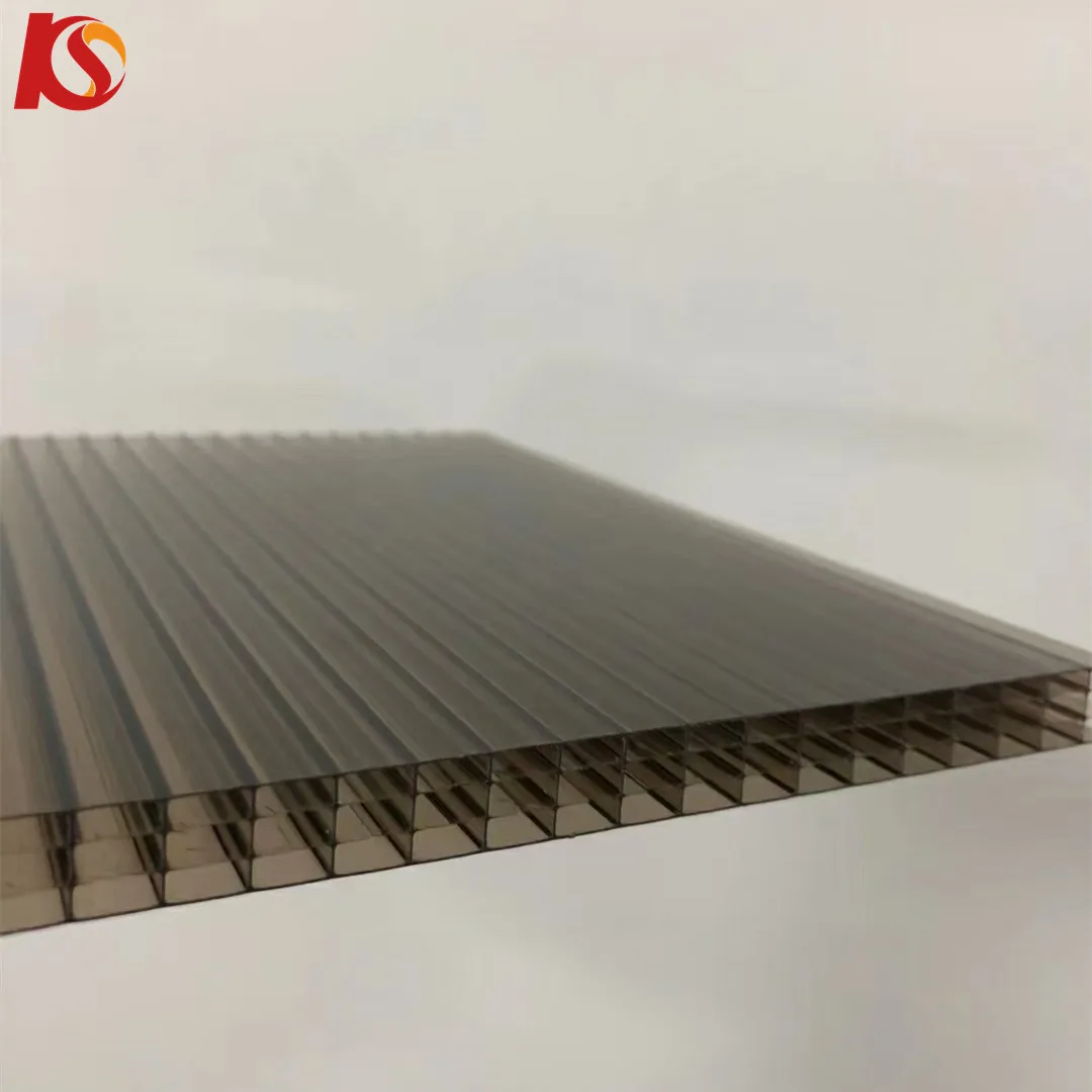 4mm-16mm Thickness Uv Extruded Clear Hollow Panel Polycarbonate Sheets For Greenhouse Roof