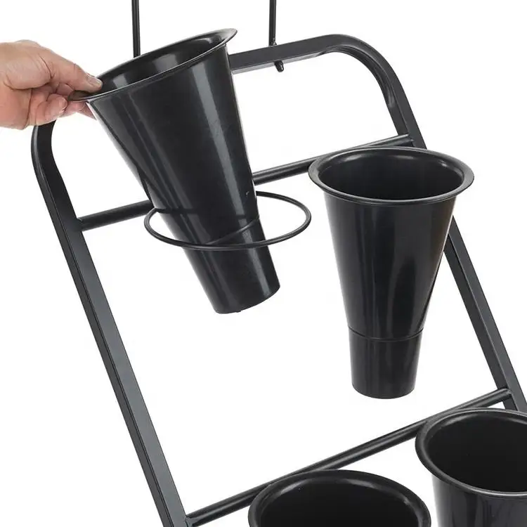 Wholesale Living Room Flower Display Rack Flower Bucket Display Stand Metal Plant Stand Wrought Iron Flower Stand