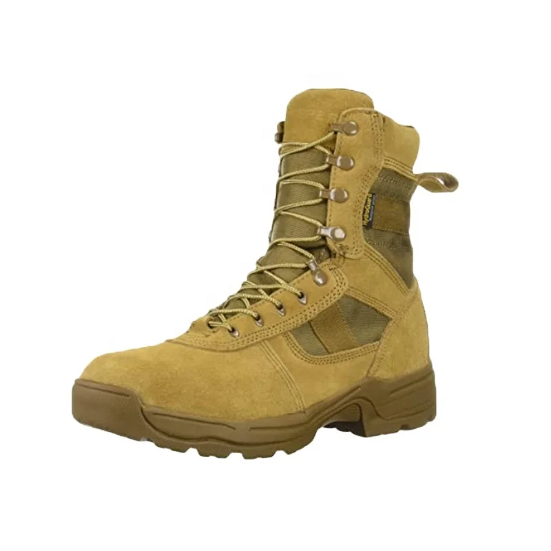 Customized Wholesale Rubber Outsole Suede leather Tactical Boots