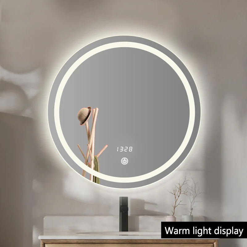 
Home furniture wall mirror decorative large mirror LED smart antifog radio backlit bathroom mirror for home hotel decor 