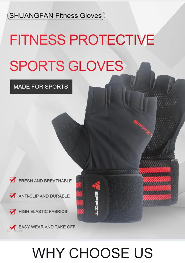 barbell exercise workouts gym gloves breathable half finger fitness weight lifting gloves
