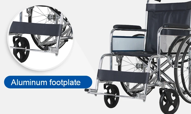 KY874--Chromed manual wheelchair