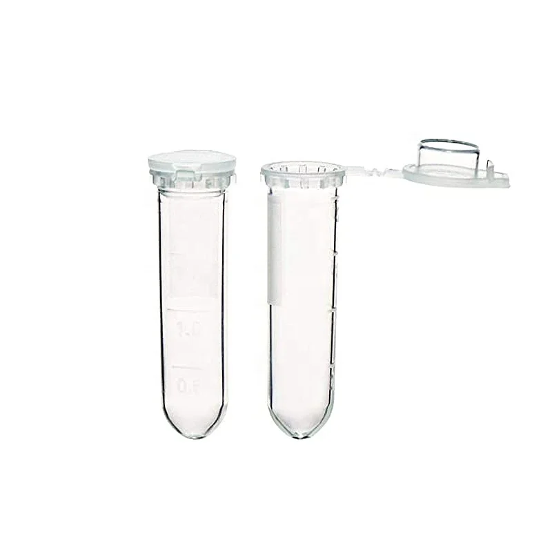 Лабораторные центрифужные трубки с круглым дном и винтовой крышкой из полипропилена, 2 мл