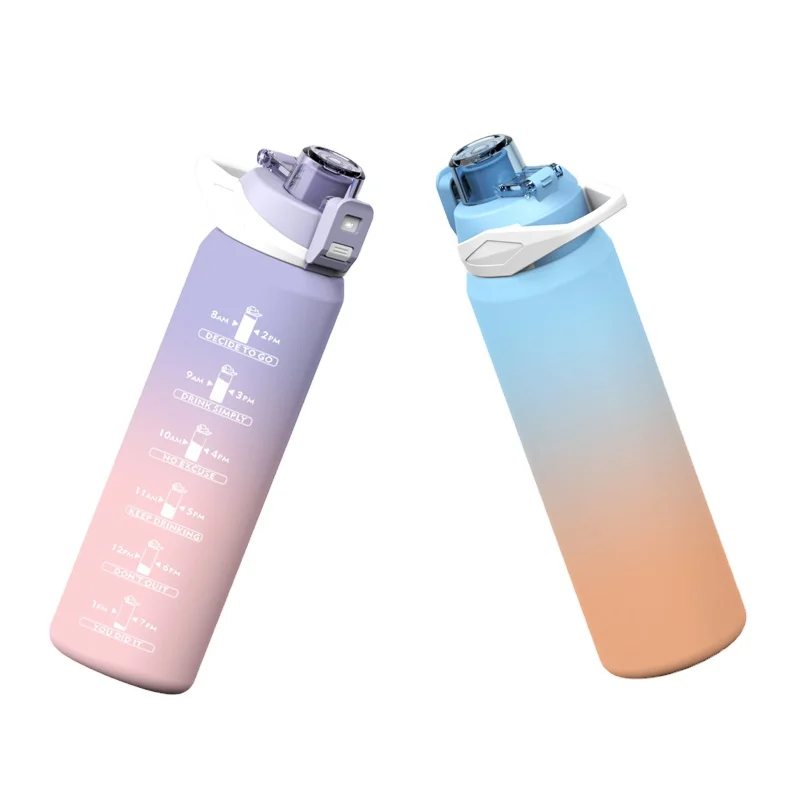 AMAZON дешевая Экологически чистая 1000 мл прозрачная красочная Спортивная пластиковая бутылка для воды 700