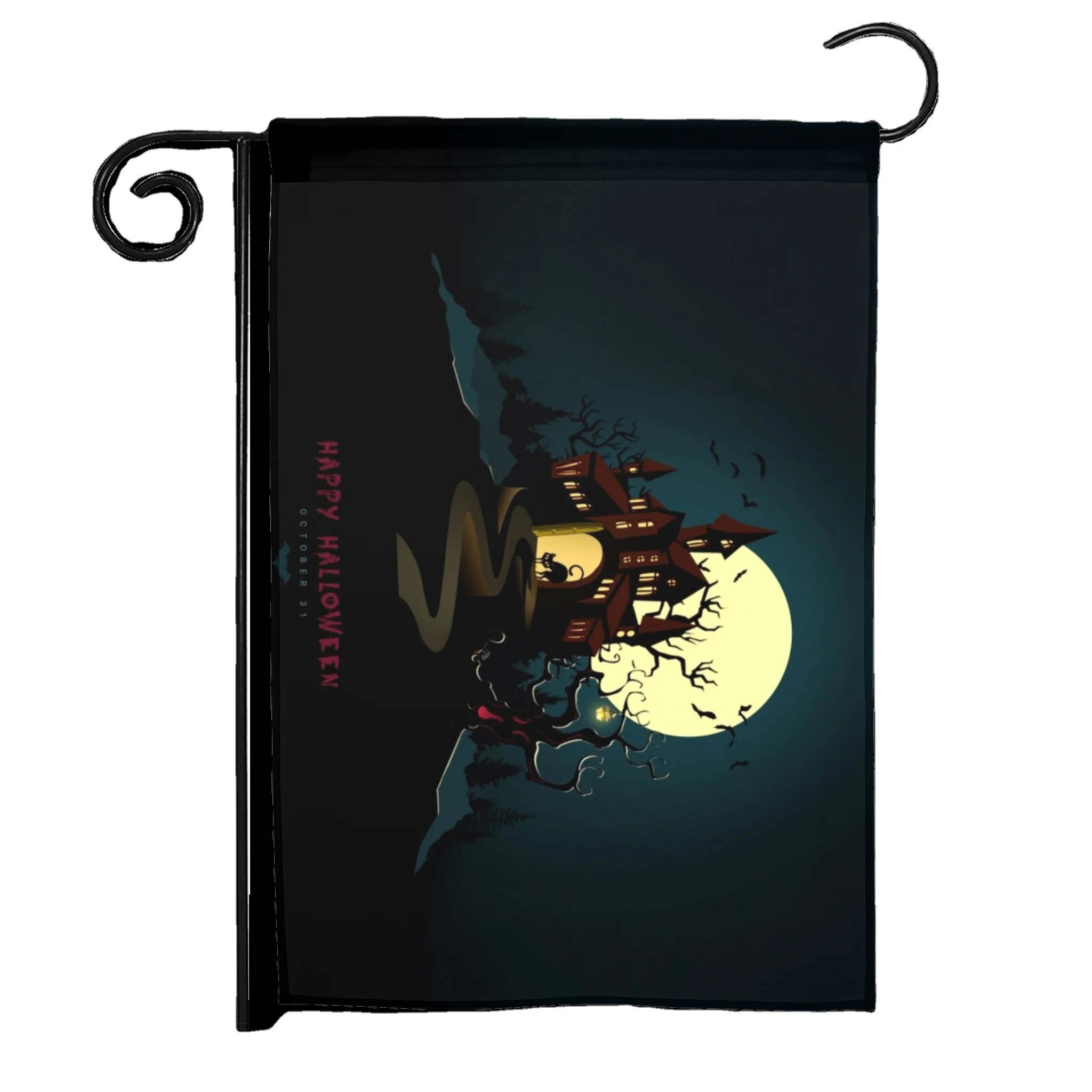 sublimation garden flag blank burlap custom design logo outdoor flag promotional signal white full print garden flag