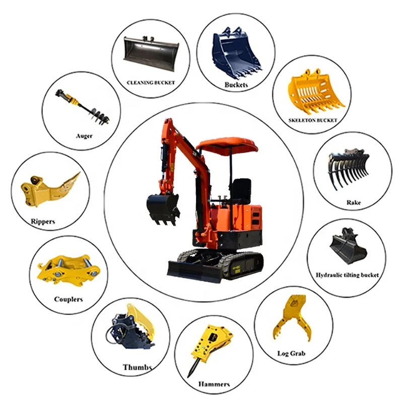Chinese suppliers provide 1.2 ton  home excavator toys mini excavator with swing boom