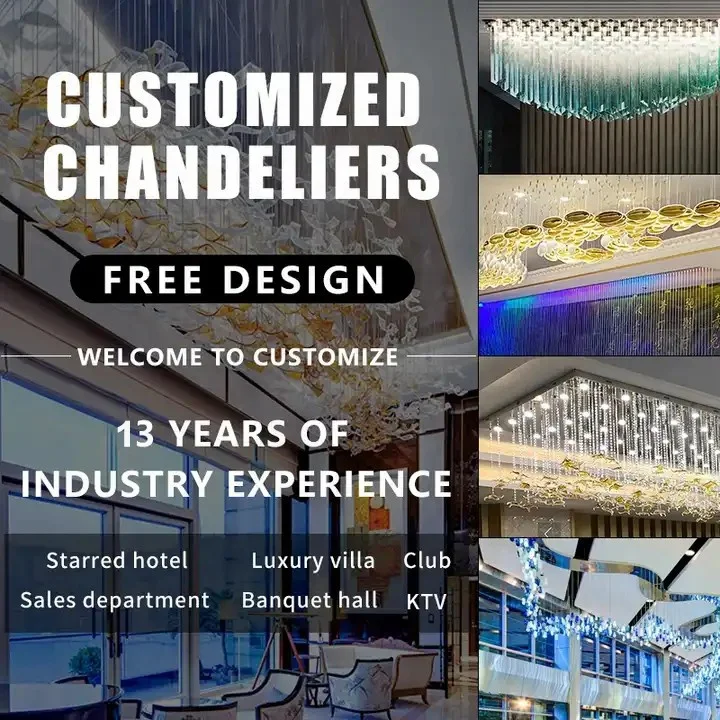 Custom Project big size lustre crystal chandelier hotel luxury Ceiling Lamp lighting modern chandelier luxury for hotel