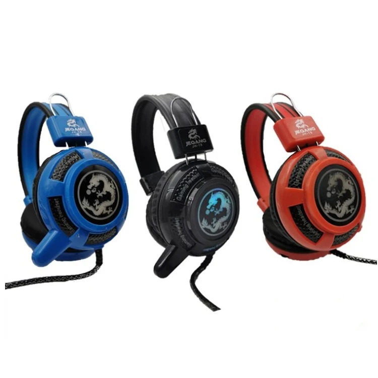 
Factory direct sales JEQANG F-15 head-mounted Internet cafe computer e-sports game subwoofer headset with wheat luminous headset 
