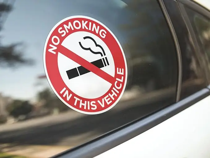 2024 Hot Selling  New Products Vehicle No Smoking Stickers Durable, Waterproof Vinyl Car Stickers - Perfect Smoke Free Logo Sign