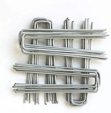 Ground Nails Yard Garden Stakes Galvanized U-shaped Pins and Landscaping Staples for Sod Plastic Landscape