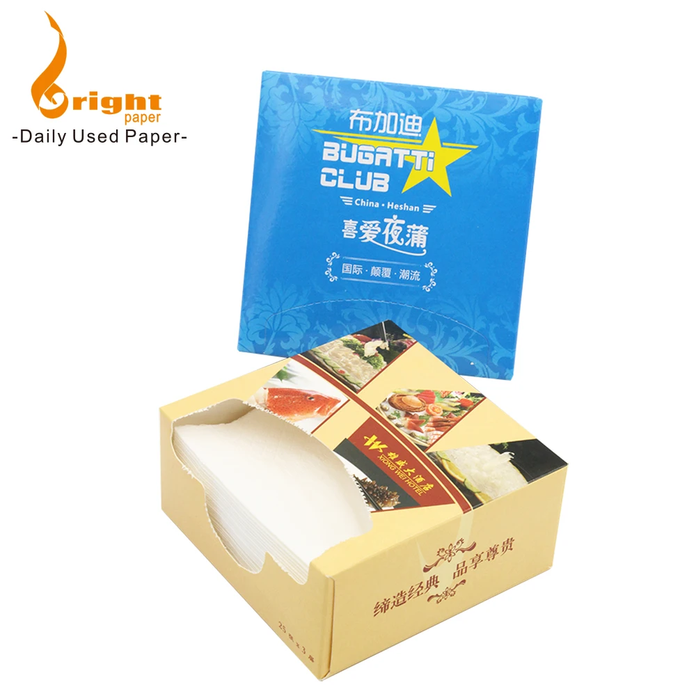 Highest Quality Logo Custom Cute cube Tissue Paper For Business, Spa, Office, School, Car with factory direct sale price