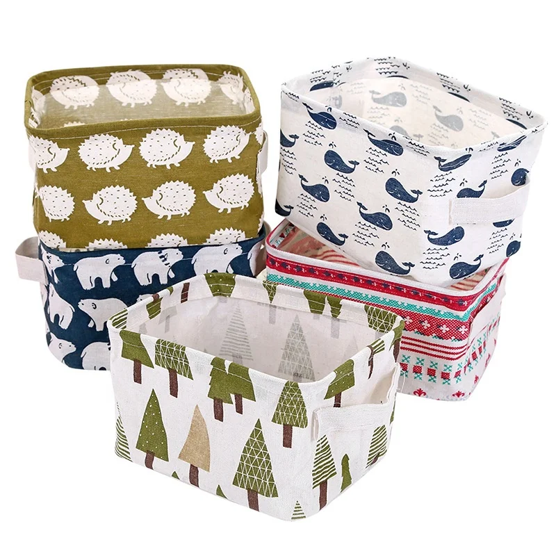 Clothing box with Large Capacity  Foldable Rope Cotton Storage Basket Storage Organizer Kid Toy Woven Storage Box