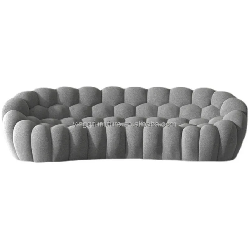Modern Luxury Curved Honeycomb colorful bubble couch   Sofa Designer set for living room