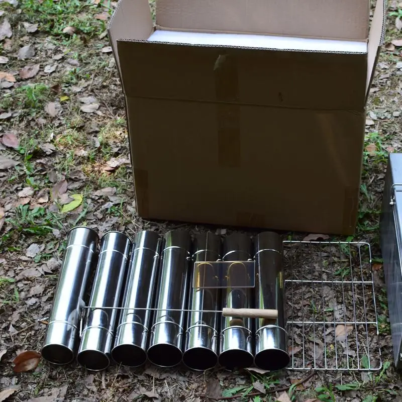 Rison Tent Wood Burning Stoves Portable With Chimney Pipes Portable Camping Wood Stove Titanium Tent Wood Stove Camping