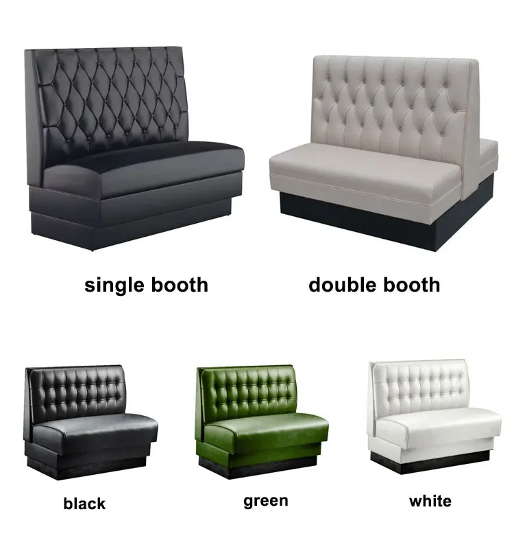 Modern Restaurant Retro Leather Seating Fast Food Dining Shop American Diner Booth