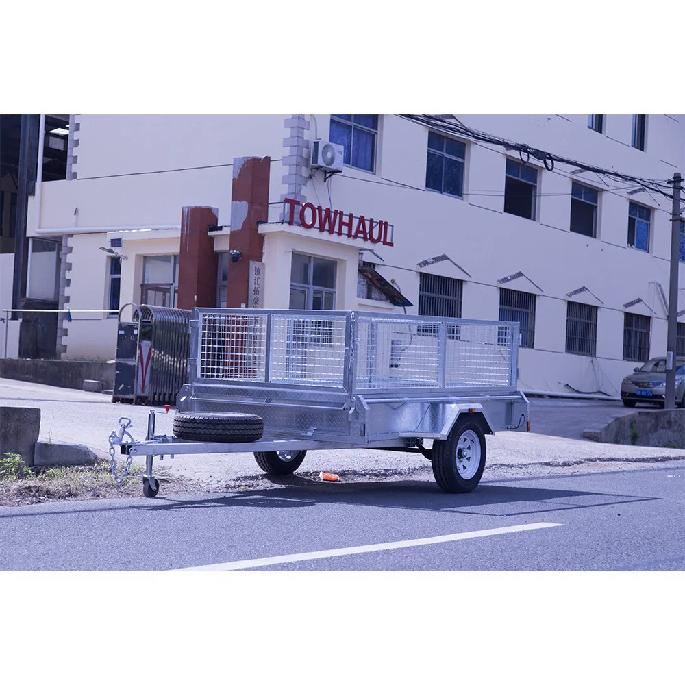 Customized high performance hot dip galvanized powder coating Single Axle Box Trailer