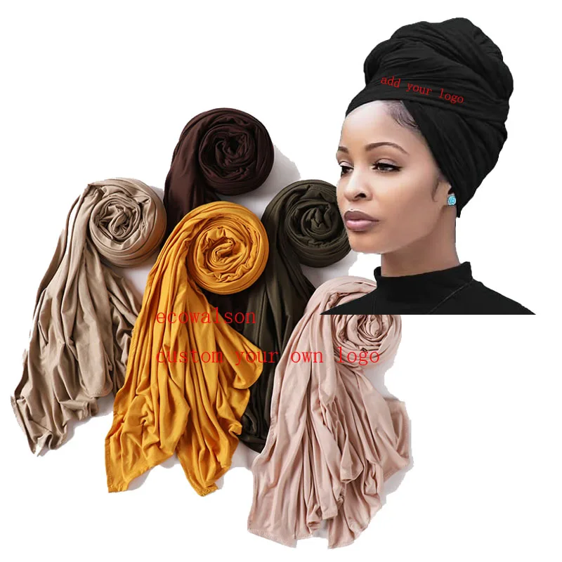 ecowalson  Head Wraps for Black Women Stretch Turban Headwraps Scarf Hair Wraps Head Scarf for Locs Braids