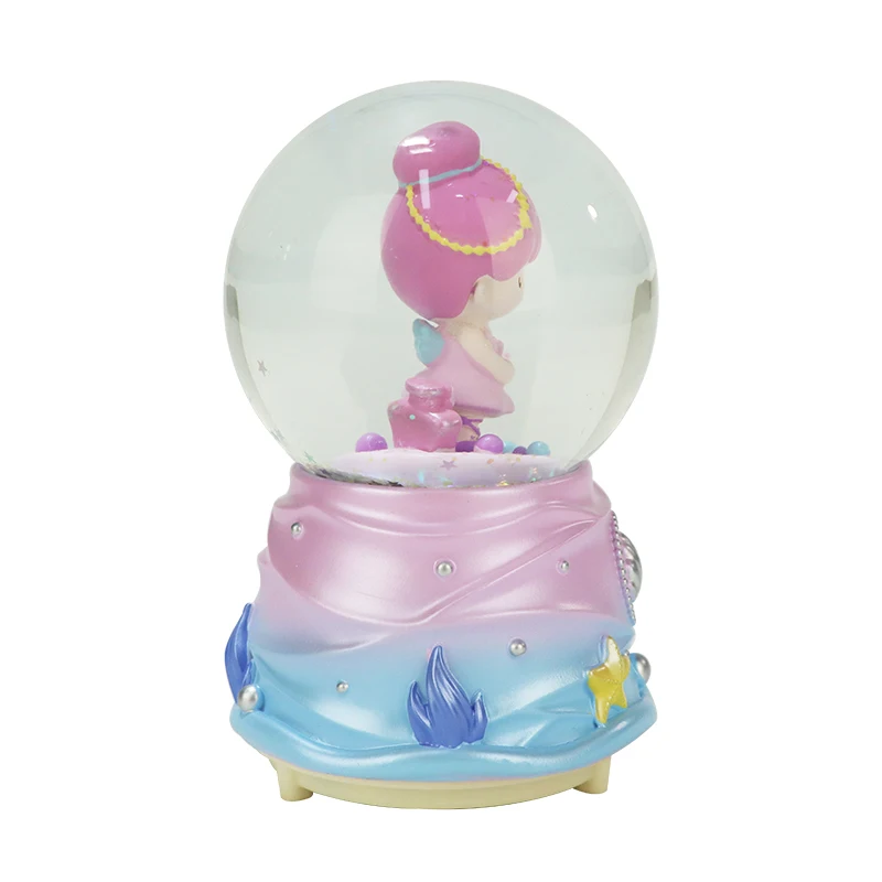 New Custom Resin Craft Snow Globe Glitter Snowball/Water Globe for Kids Gift cute girl snwo globe Home Decor souvenir gift