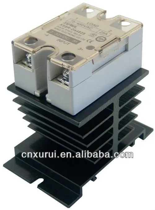 SSR-40DA Solid State Relay DC to AC Input 3-32VDC Output 24-380VAC with Heat Sink