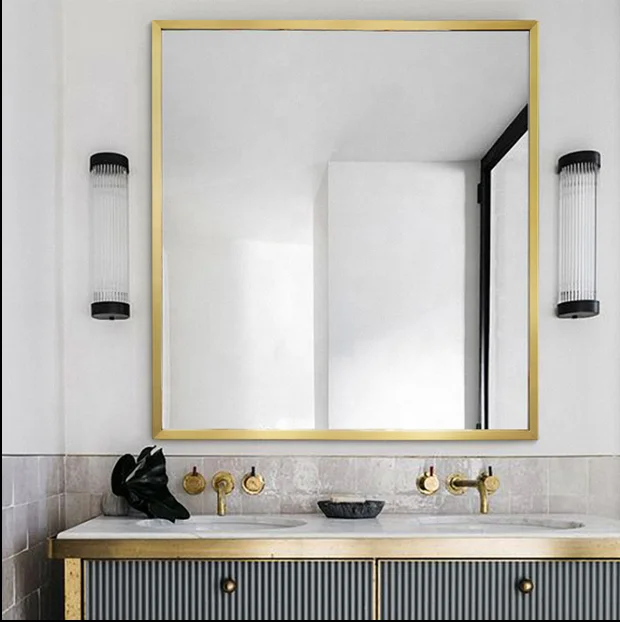 Classic Modern Eye-catching Antique Favourable Price Square Stainless Steel Frame Mirror Frame