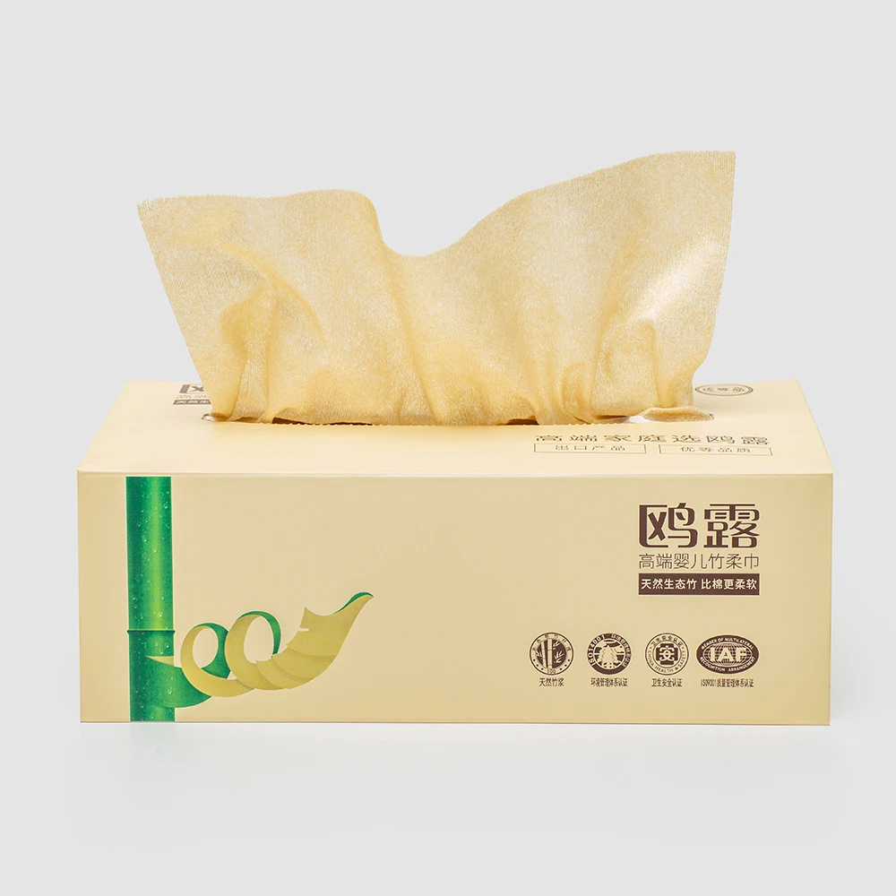 Hot Selling Eco Friendly Tissue 2-4 Ply Unbleached Custom logo Facial Tissue Paper