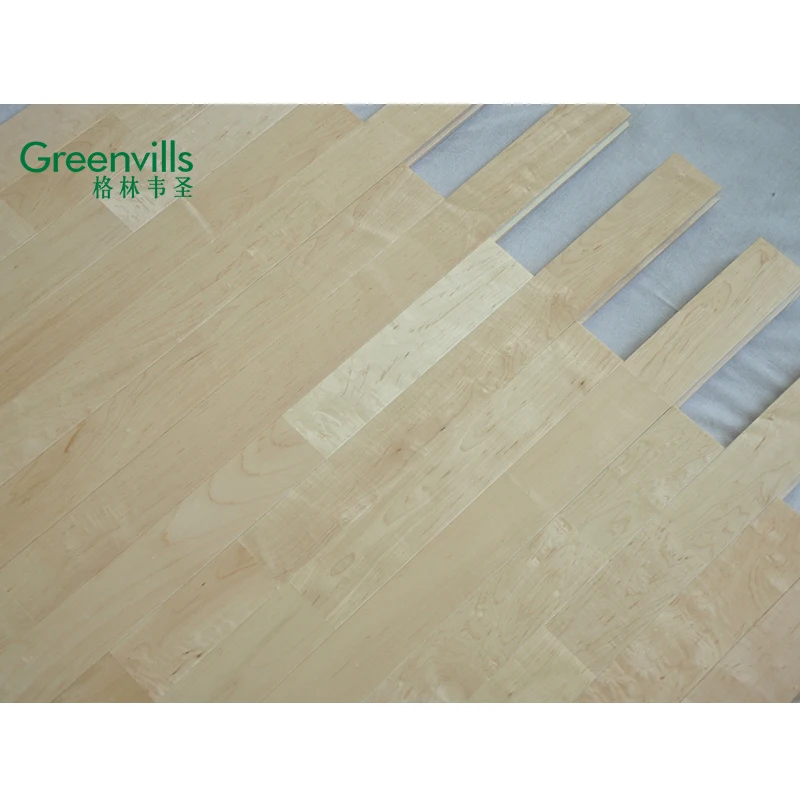 Basketball court flooring Chinese maple birch, solid wood flooring