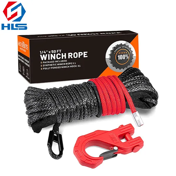 OEM 6MM*15M Towing Rope Offroad 4x4 Car Accessories Galvanized Winch Hook Synthetic Lifting Rope