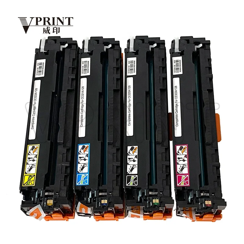 CE320A CE321A CE322A CE323A Black Cyan Yellow Magenta K C M Y Toner Cartridge for HP 128A LaserJet CM1415 CP1525 Printer Parts