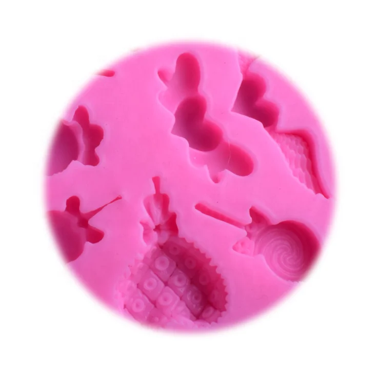 Factory Price Wings Love heart silicone Lollipop Cake Mold DIY Silicone Fondant Chocolate Baking Tool