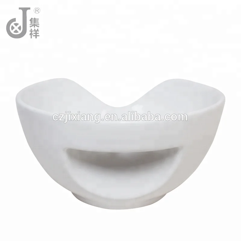 Beauty Hair Salon Equipment Hairdressing Ceramic Shampoo Basin Salon Furniture Comfortable Traditional JX-4831 Black and White