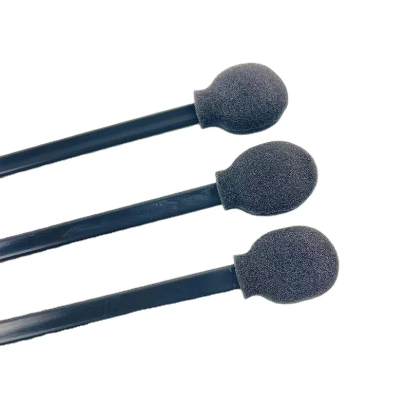 Black Round Sponge Foam Tip Cleaning Swabs Printers Optical Equipment Clean