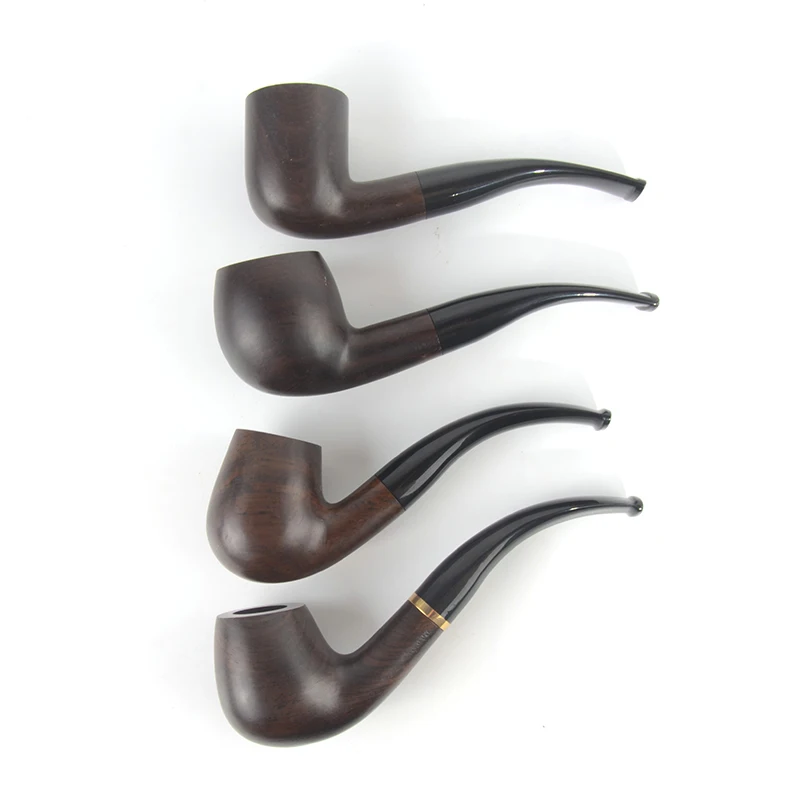 Tobacco Smoking Ebony Wood Smooth Finished 9mm Filter Olive Series Pipe Shape #ALW Special Offer Free Shipping