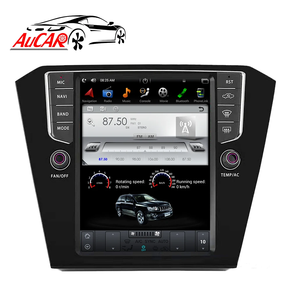 Автомагнитола AuCAR 10,4 дюйма Tesla Android для Volkswagen VW Magotan Passat CC 2017-2019, стерео, видео, аудио, GPS, мультимедиа, BT, 4G, wi-fi