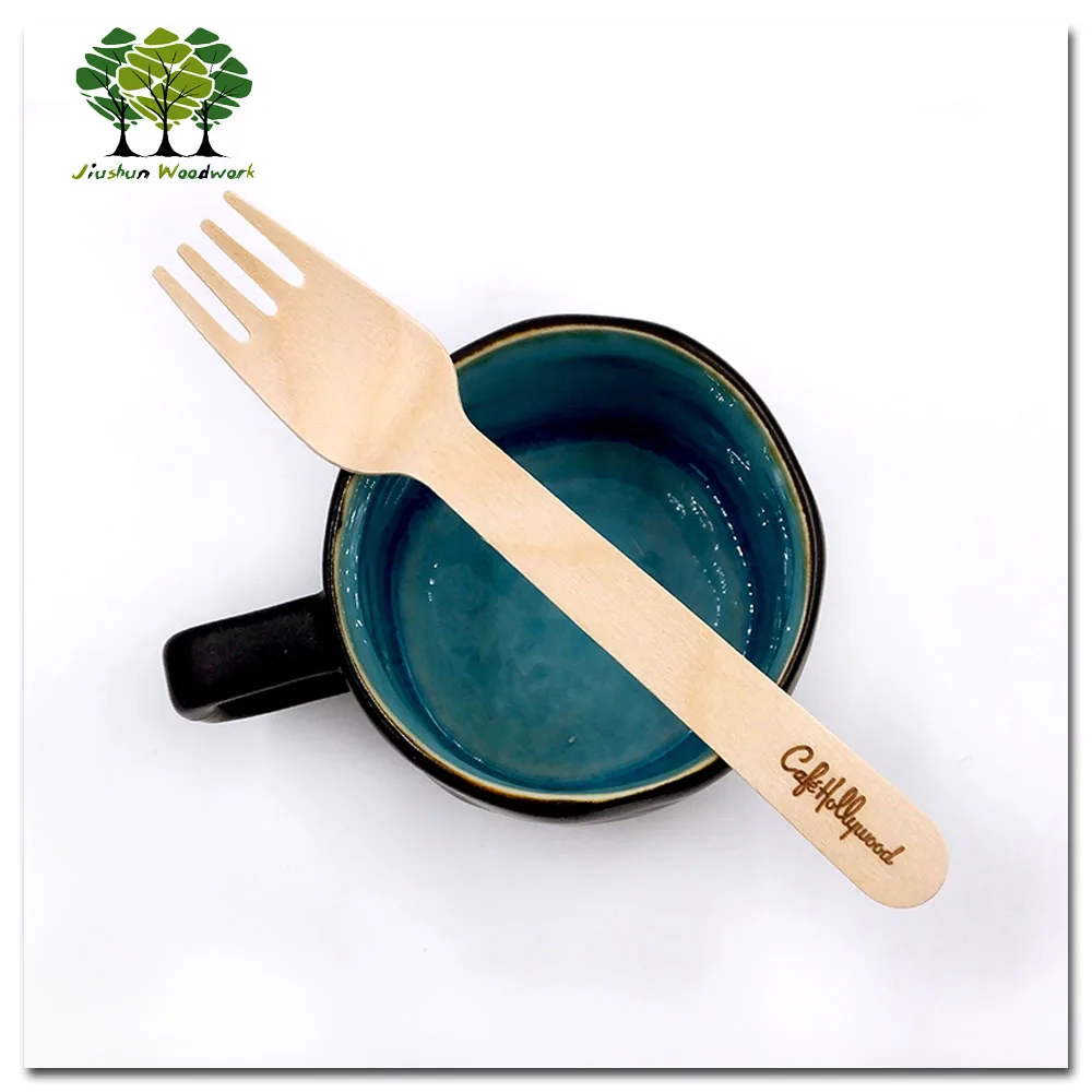 Biodegradable bulk birch wood spoon / forks / knives wooden cutlery