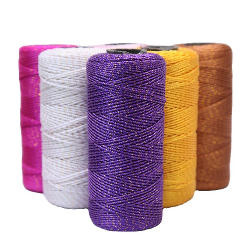 Wholesale DIY bright silk thread light Color Strong polypropylene Twisted Cord
