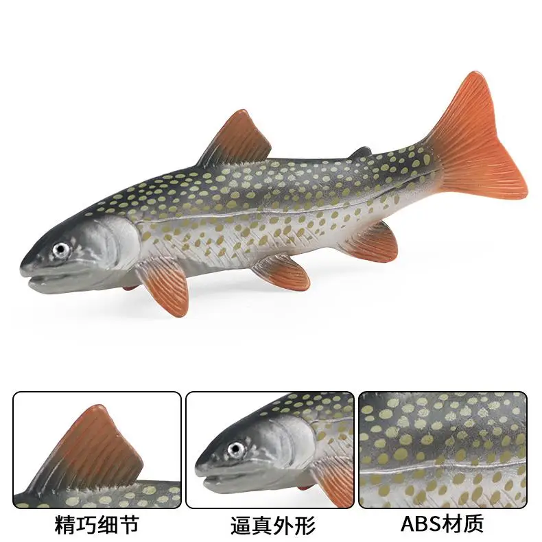 yxs simulation tropical ocean sea fish model toy Rain red white point salmon home aquarium