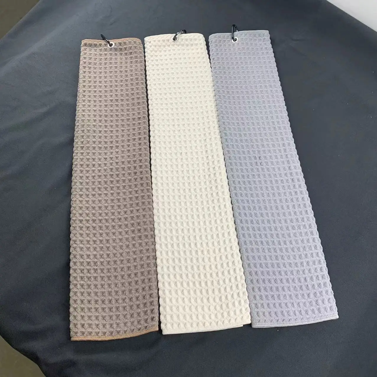 Custom Microfiber Waffle Towel Can Add logo for Kitchen and Cafe / Custom Button Waffle Kitchen Towel