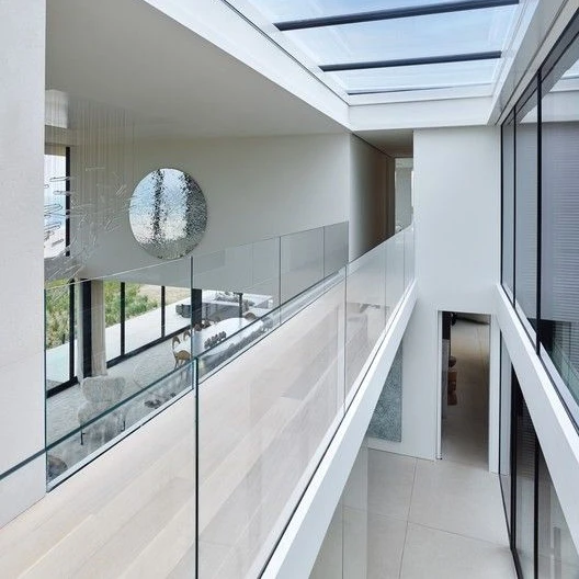 railings and handrails u channel glass PVC wood grain glass railing