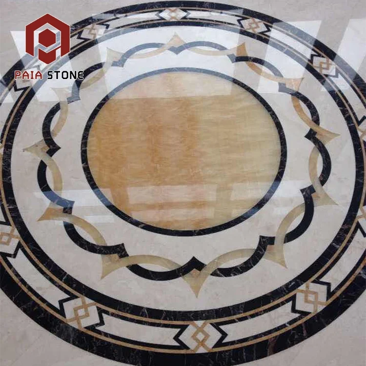 Very nice design of Water jet pattern marble flooring tiles interior hotel design, Waterjet Pattern Floor Design