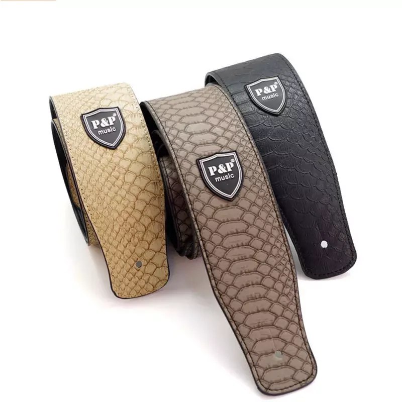 Hot selling wholesale manufacturer  adjustable guitar strap Real Leather Guitar strap for sale