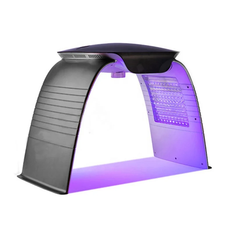 Beauty Cold Nano Spray Facial Colorful Led Light Photon Therapy Panel Skin Rejuvenator Mask PDT Equipment With Yellow