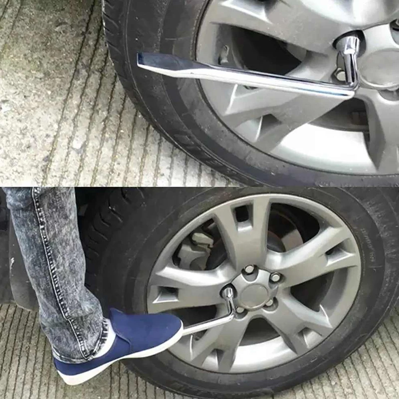 L Type Hexagon 19-24 mm Slotted End Car Tire Socket Lug Wrench