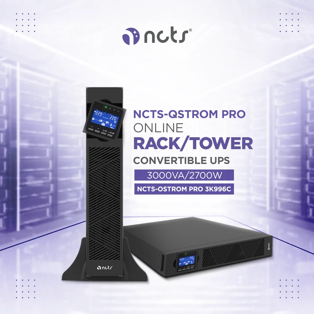 NCTS-QSTROM PRO 3K996C 3000VA/2700W tower type china ups чистый синусоидальный маршрутизатор офисные UPS для серверных однофазных online