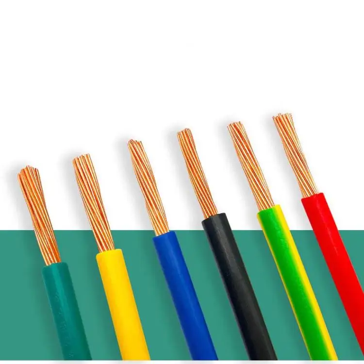 Home Used Coil Packing By Roll Black Red Blue Brown Gray 1.5mm 2.5mm 4mm 6mm Single Core Pvc Insulation Copper Wire