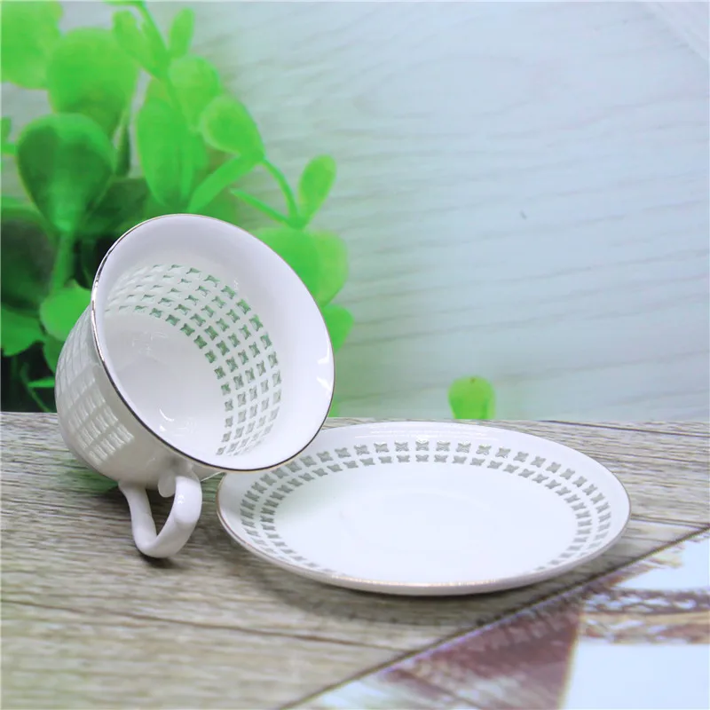 New design ceramic coffee cup with plate porcelain mugs cup with saucer souvenir gifts