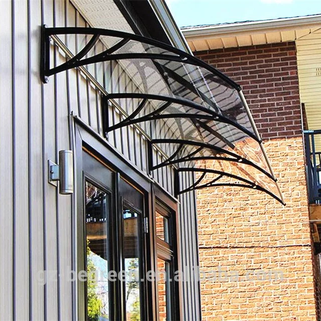 
DIY Outdoor Window Awnings Clear Solid Polycarbonate Roof Sheet Canopy Awning 