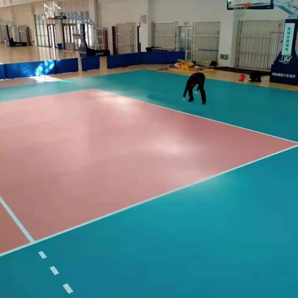 Playground Indoor 4.5Mm Thickness volleyball Court mat Pvc sport Flooring