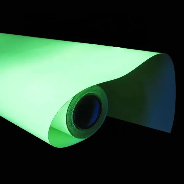 self-adhesive materials transparent photoluminesce pvc glowing in darkness luminescent film vinyl sheet tape sticker
