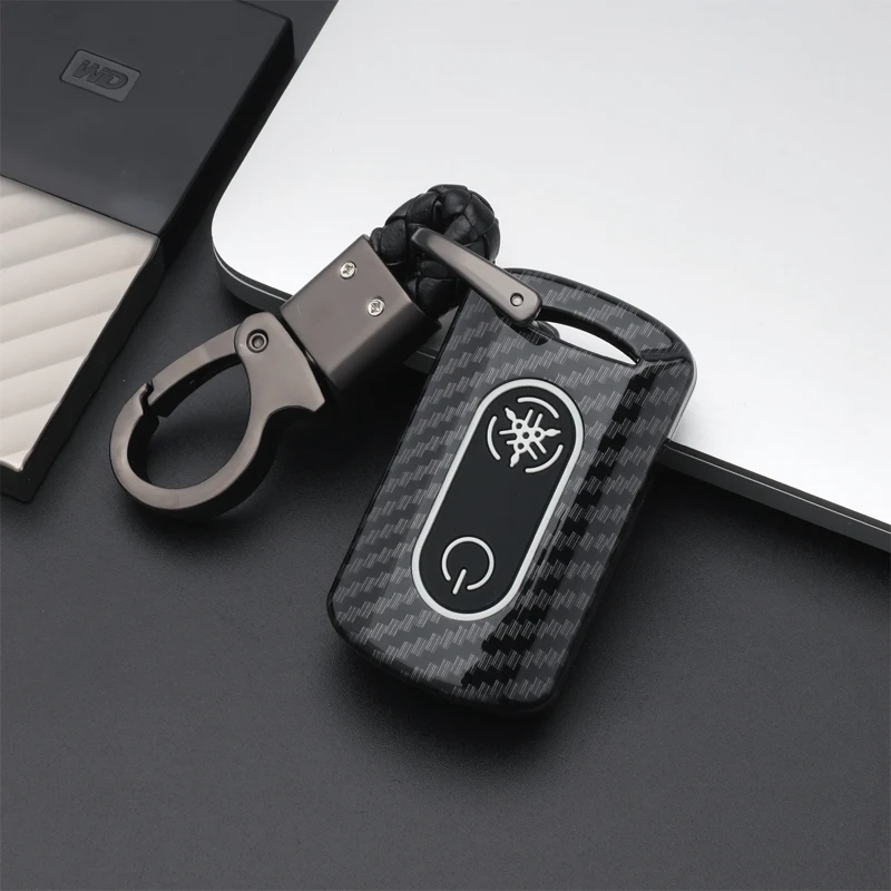 new style carbon fiber key cover with silicon fit  motor key for YAMAHA NVX155/AEROX155/QBIX125/XMAX300